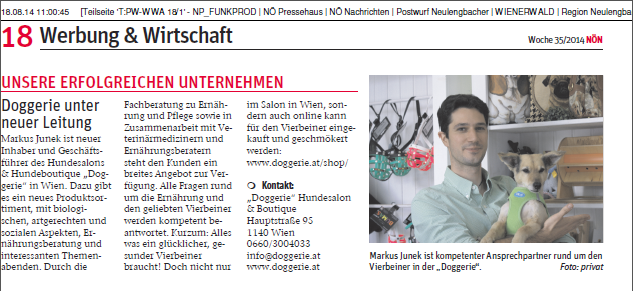 Ausschnitt NÖN Interview Aug 2014