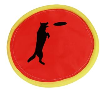 Frisbee rot/gelb, Nylon Ø 24cm