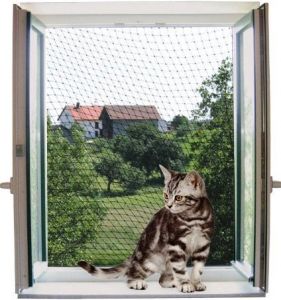 Katzenschutznetz für Fenster oder Türen, transparent