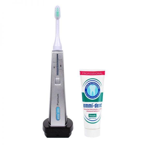 Emmi-dent 100% Ultraschall Zahnbürste - Platinum Carbon (Limited Edition) Umschaltbar für Tier und Mensch!
